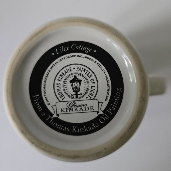 Lilac Cottage 2004 Genuine Kinkade Ceramic Coffee Mug - Picture 4 of 16